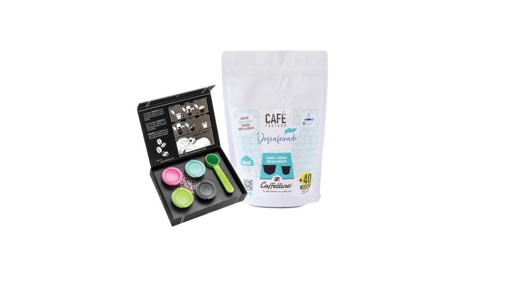 Caffettino 4 Capsulas recargables para Nespresso y Café de Especialidad Descafeinado